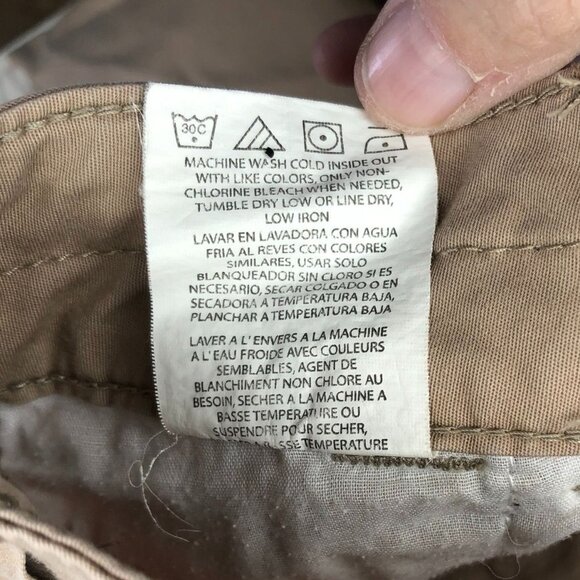 Riders By Lee Womens Capri Pants Size 16M Beige Cropped Casual Classic Stretch - Picture 11 of 14